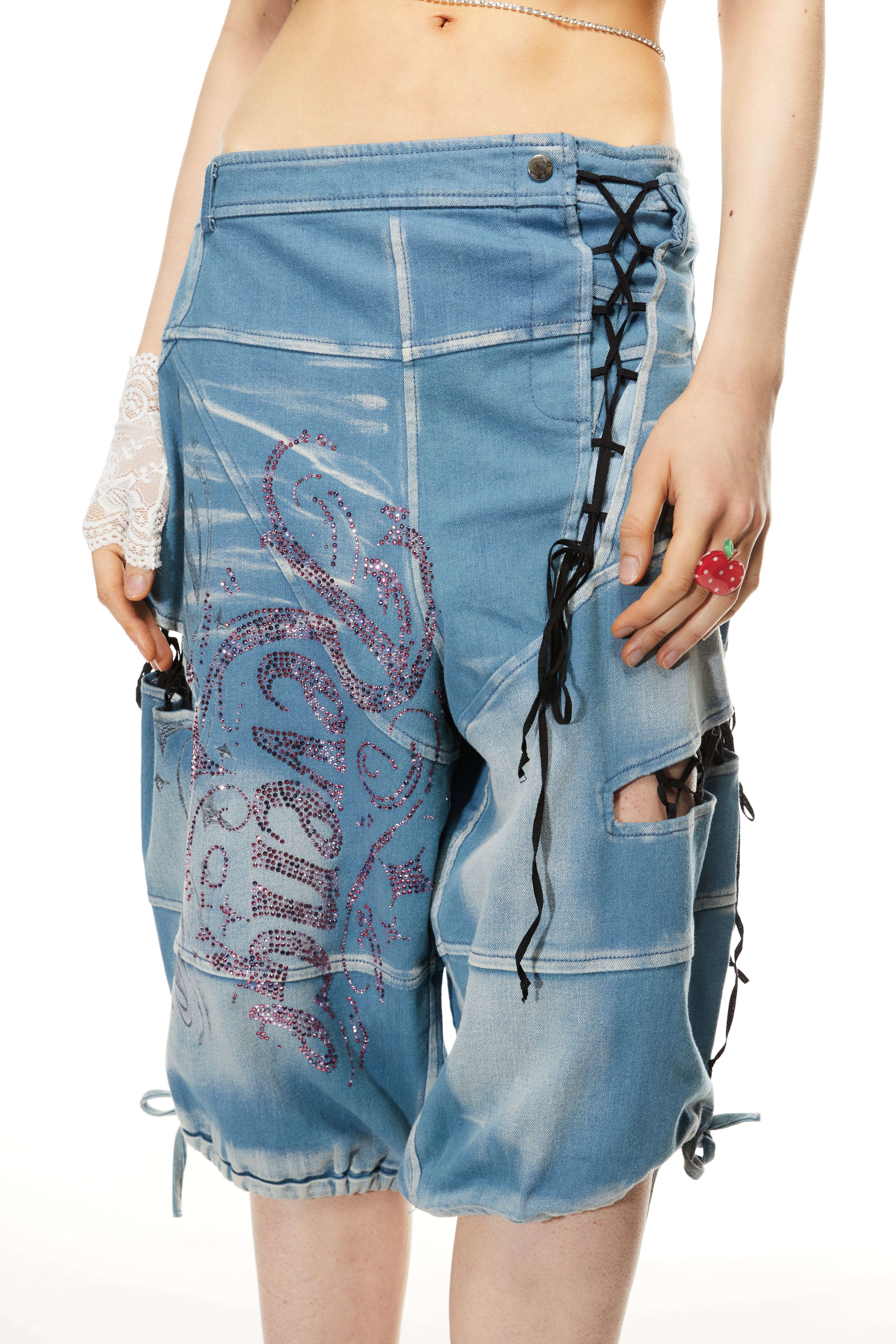 Revenge Lace Up Jorts – STELLAXINGYI
