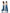 Dark blue white Frayed denim Distressed flared Wide Leg pants