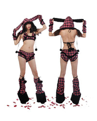 🩷Pink Plaid Valentine Bunny Set 🖤