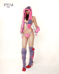 💘Pink Purple Knee high Boots💗