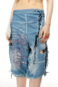 Revenge Lace Up Jorts