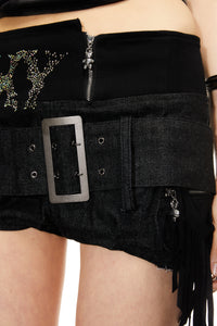 SXY Buckle Mini Shorts